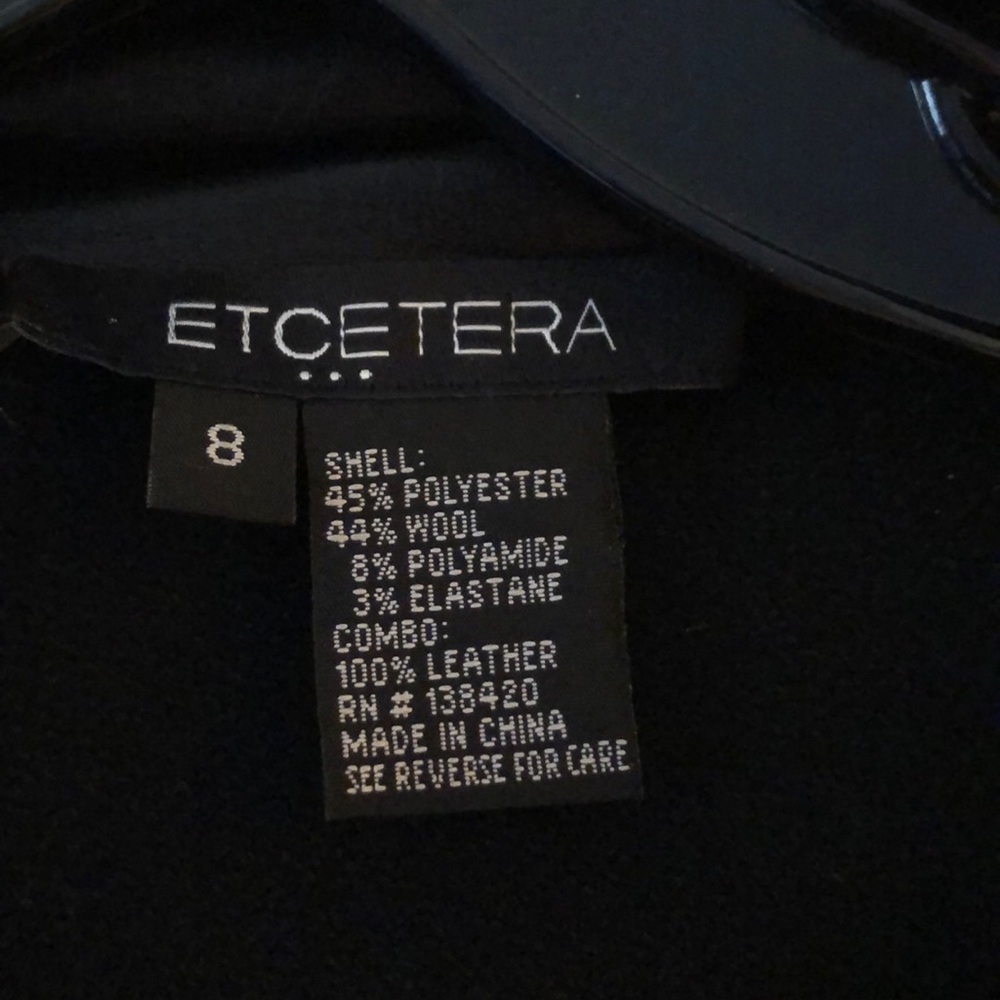 Etcetera wool with leather jacket - Picture 4 of 9